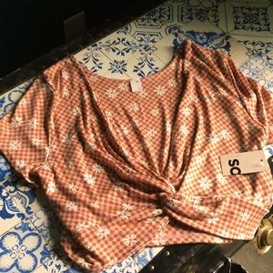 Vintage style brown SO crop top size XL